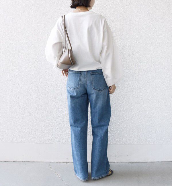 SHIPS for women「《一部追加予約》【WEB限定】〈手洗い可能〉シアー コンビ 裾 ドロスト プルオーバー」|プルオーバー|