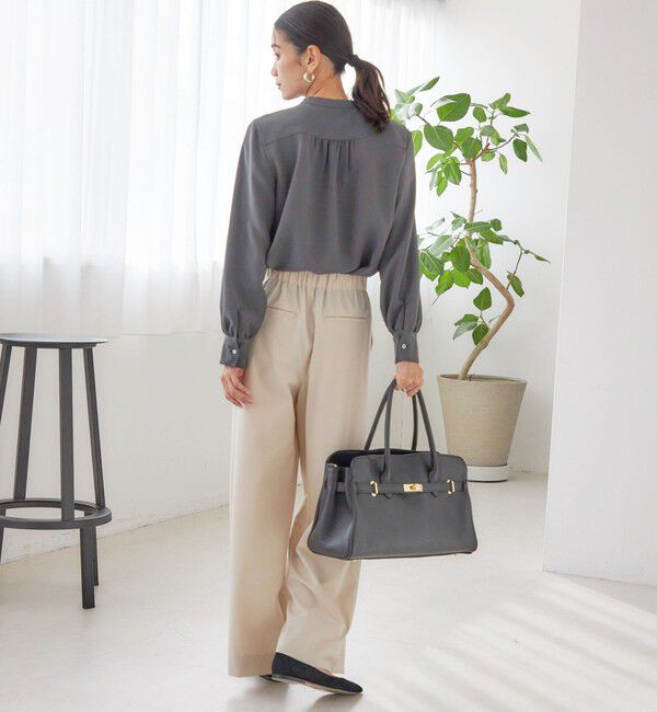 SHIPS for women「〈洗濯機可能〉ストレッチ ツイル イージー タック パンツ」|その他|