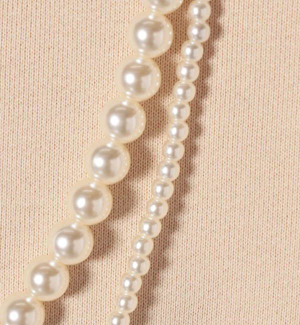 SHIPS for women「【WEB限定】〈手洗い可能〉パール調 ネックレス チャーム 付 ドルマン スウェット」|スウェット・ジャージ|