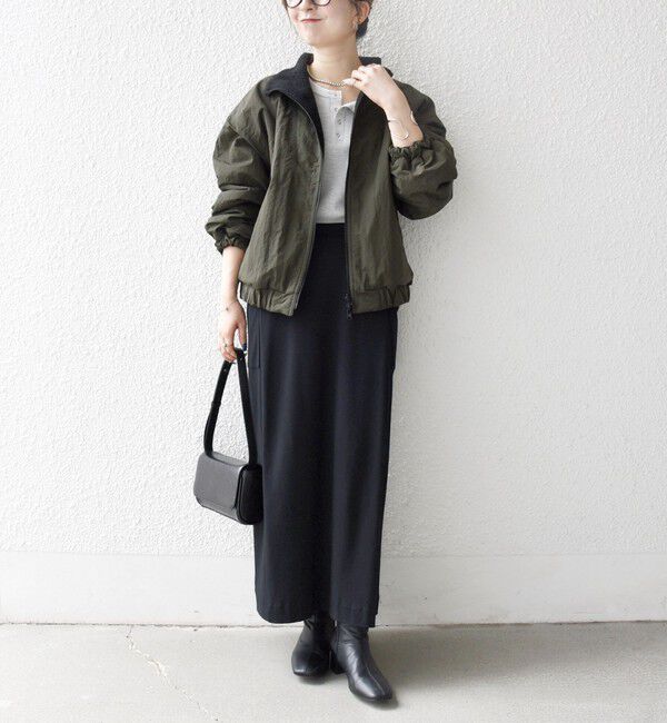 SHIPS any「SHIPS any: ナイロン &times; ボア リバーシブル スタンドカラー ショート ブルゾン」|ブルゾン・スタジャン|