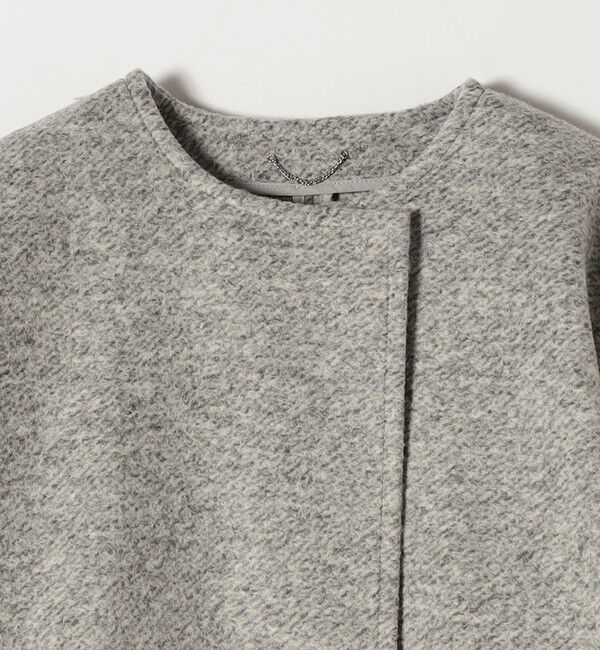 quaranciel「quaranciel: スライバー ウール ミックス クルーネック コート」|ノーカラーコート|