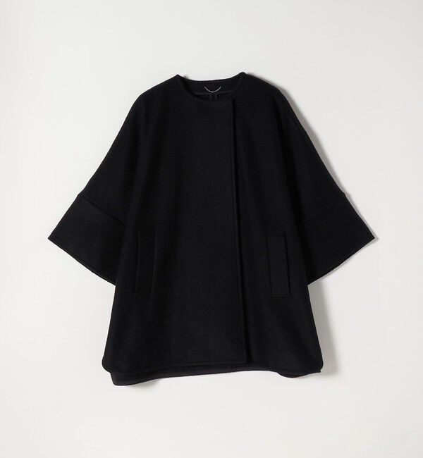 quaranciel「quaranciel: スライバー ウール ミックス クルーネック コート」|ノーカラーコート|