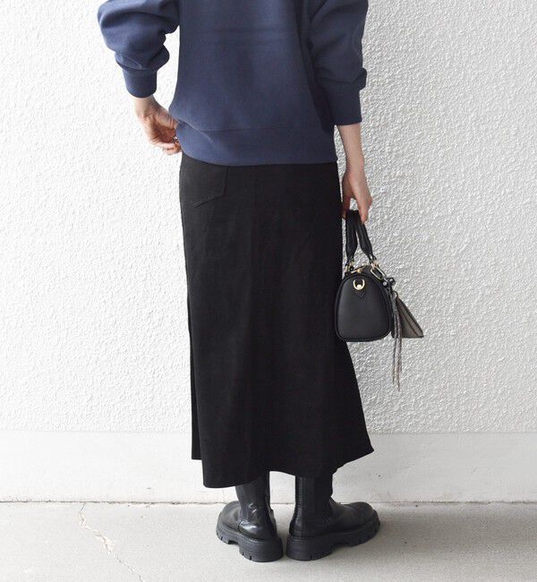 SHIPS any「SHIPS any: ポリエステル スエード フロント ボタン Aライン スカート」|スカート|