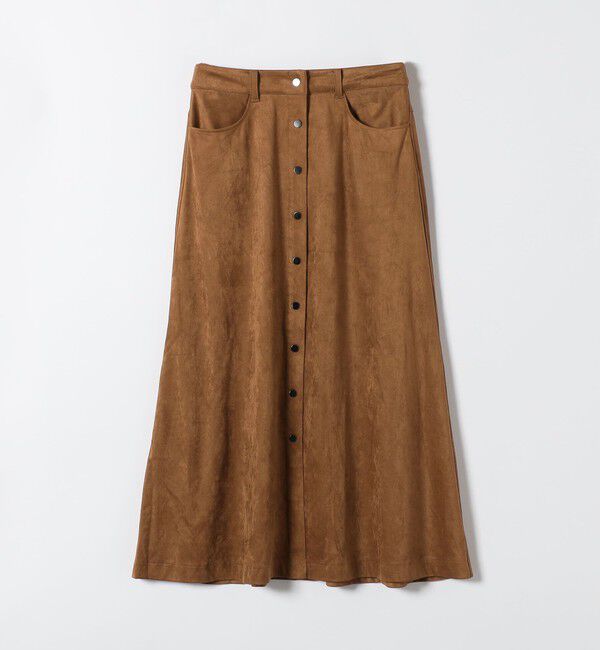 SHIPS any「SHIPS any: ポリエステル スエード フロント ボタン Aライン スカート」|スカート|