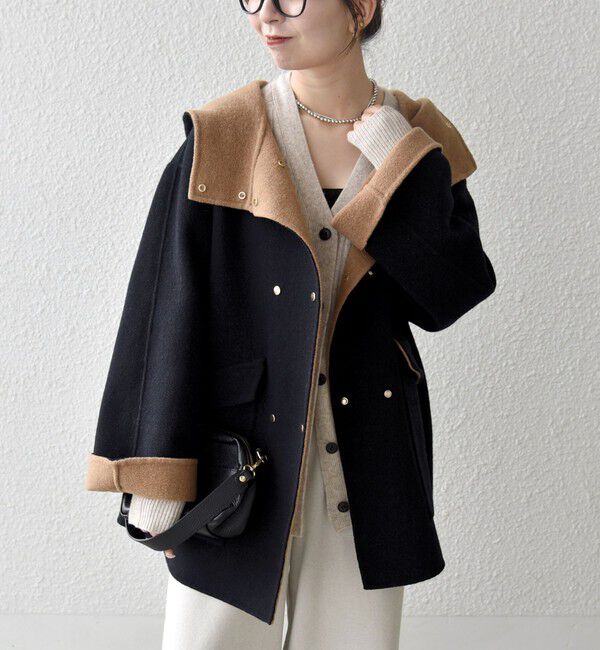 SHIPS any「SHIPS any: リバー フーデッド Aライン ミドル コート」|その他|