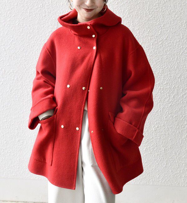 SHIPS any「SHIPS any: リバー フーデッド Aライン ミドル コート」|その他|