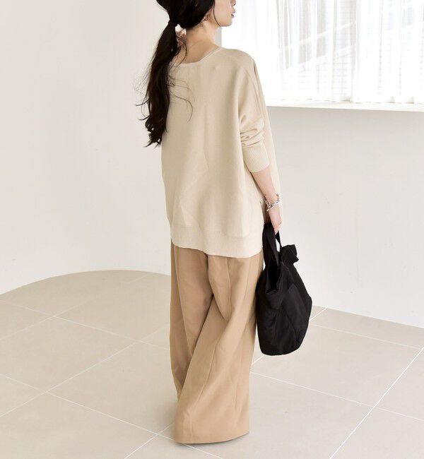 quaranciel「quaranciel:〈洗濯機可能〉ボートネック ワイド ニット プルオーバー」|ニット・セーター|