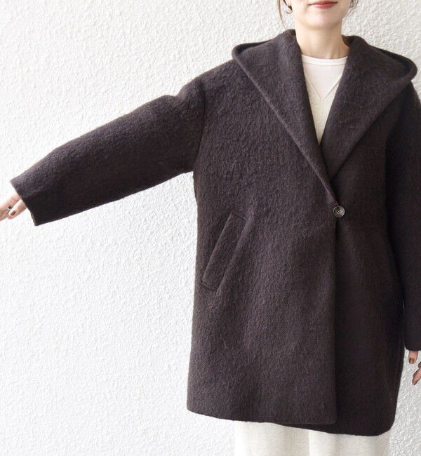 SHIPS any「SHIPS any: シャギー フーディー ガウン コート」|その他|