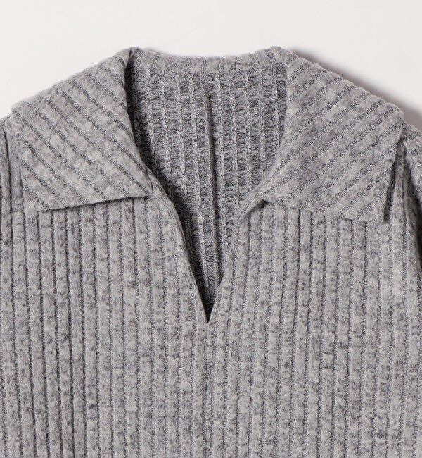 quaranciel「《予約》quaranciel:〈手洗い可能〉ポリエステル ベロア スキッパー ニット &  Iライン スカート」|ワンピース|