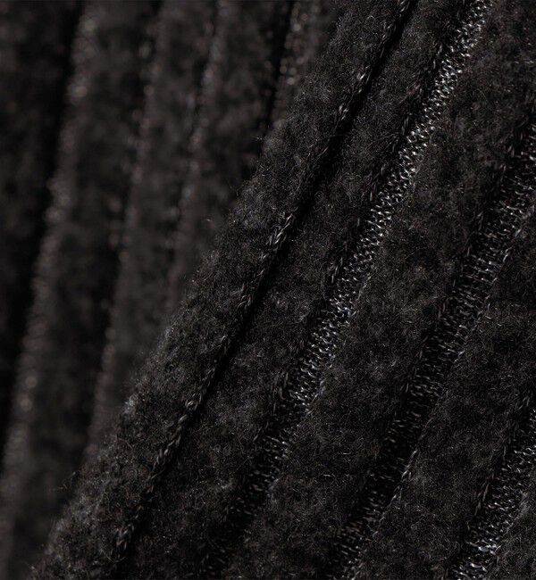 quaranciel「《予約》quaranciel:〈手洗い可能〉ポリエステル ベロア スキッパー ニット &  Iライン スカート」|ワンピース|