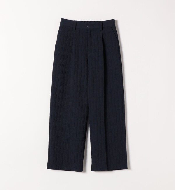 SHIPS any「SHIPS any:〈手洗い可能〉ジャカード タック セミワイド パンツ［NAVY BLUE］」|その他|