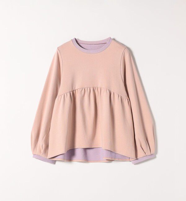 SHIPS any「SHIPS any:〈洗濯機可能〉裏毛 バイカラー ペプラム スウェット プルオーバー」|スウェット・ジャージ|