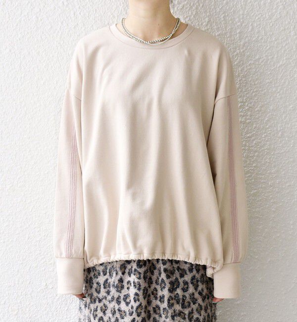 SHIPS any「SHIPS any:〈洗濯機可能〉裏毛 バイカラー ドロスト ルーズ スウェット プルオーバー」|スウェット・ジャージ|