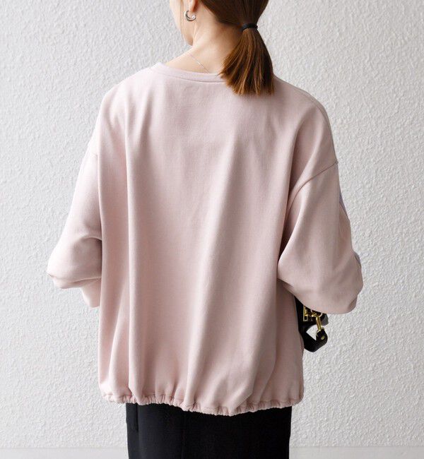 SHIPS any「SHIPS any:〈洗濯機可能〉裏毛 バイカラー ドロスト ルーズ スウェット プルオーバー」|スウェット・ジャージ|