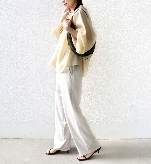 SHIPS for women「〈手洗い可能〉シアー タンブラー リボン デザイン 長袖 ブラウス」|シャツ・ブラウス|