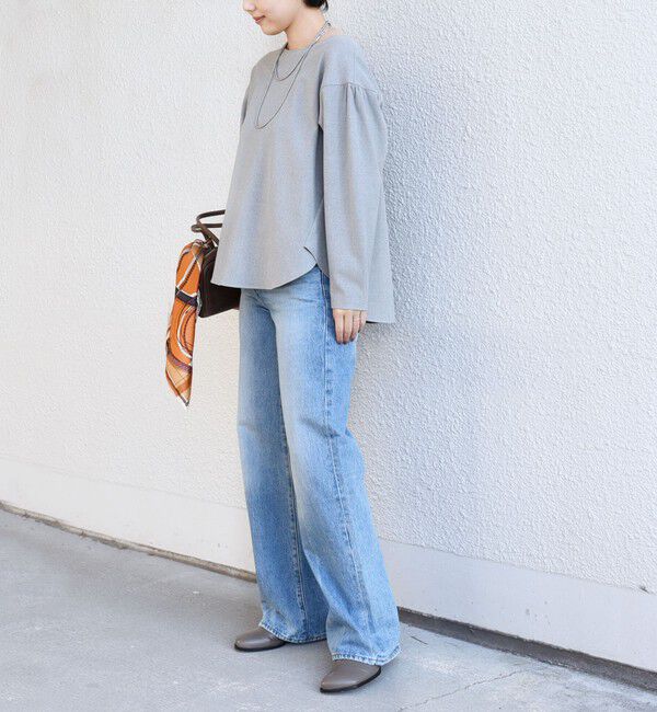 SHIPS for women「〈手洗い可能〉両面起毛 裾 ラウンド デザイン プルオーバー」|シャツ・ブラウス|