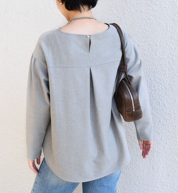 SHIPS for women「〈手洗い可能〉両面起毛 裾 ラウンド デザイン プルオーバー」|シャツ・ブラウス|