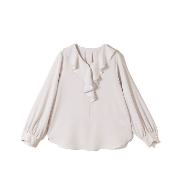 SHIPS for women「《予約》〈手洗い可能〉ジョーゼット フリル カラー ブラウス（セレモニー対応可）」|シャツ・ブラウス|