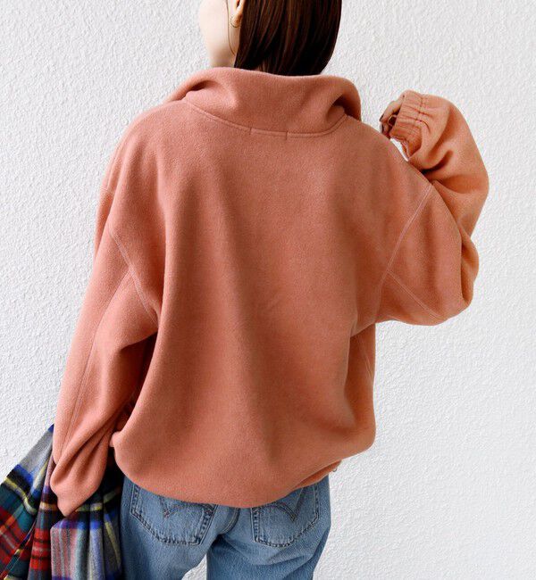 SHIPS for women「〈洗濯機可能〉フリース 裾 ドロスト ハーフ ジップ プルオーバー」|Tシャツ・カットソー|