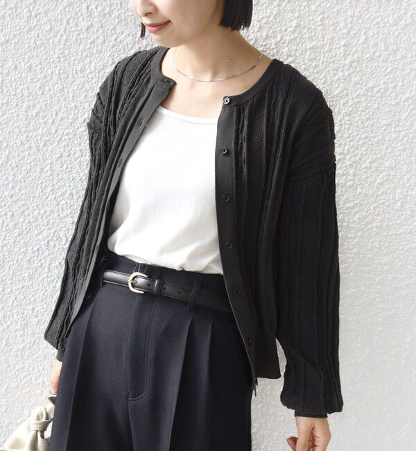 SHIPS for women「【WEB限定】〈手洗い可能〉レース 編み 2WAY カーディガン」|カーディガン|