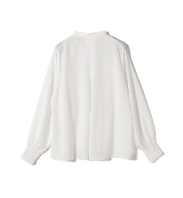 SHIPS for women「【WEB限定】〈手洗い可能〉ドット 花柄 袖 シャーリング ブラウス」|シャツ・ブラウス|