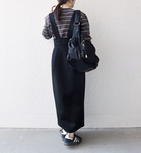 SHIPS any「SHIPS any:〈洗濯機可能〉ジャージー ハイウエスト Iライン ジャンパースカート」|ジャンパースカート|