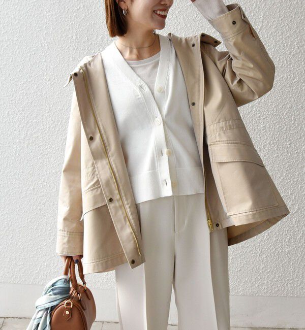 SHIPS any「SHIPS any:〈手洗い可能〉シャンブレー テントライン フード コート」|その他|