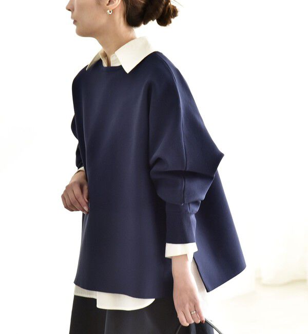 quaranciel「quaranciel:〈手洗い可能〉ボートネック ワイド ニット プルオーバー」|ニット・セーター|