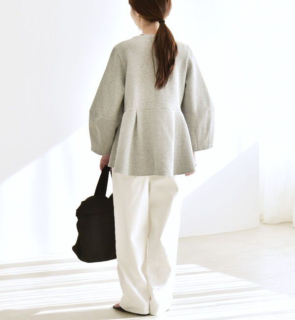 quaranciel「quaranciel:〈洗濯機可能〉ポンチ ペプラム スウェット プルオーバー」|スウェット・ジャージ|