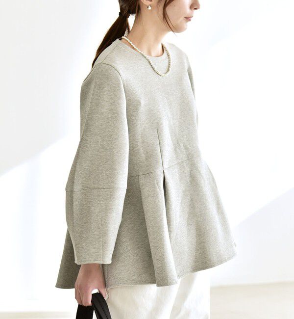 quaranciel「quaranciel:〈洗濯機可能〉ポンチ ペプラム スウェット プルオーバー」|スウェット・ジャージ|