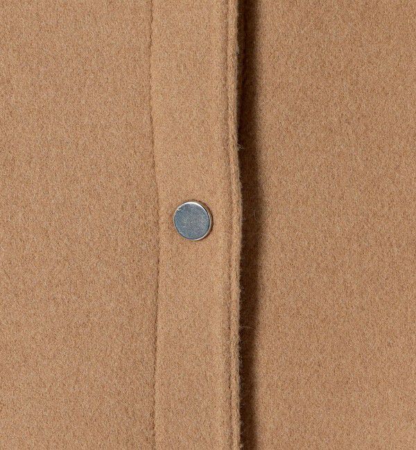 SHIPS for women「セミ 梳毛 配色 リバー ノーカラー コート」|ノーカラーコート|