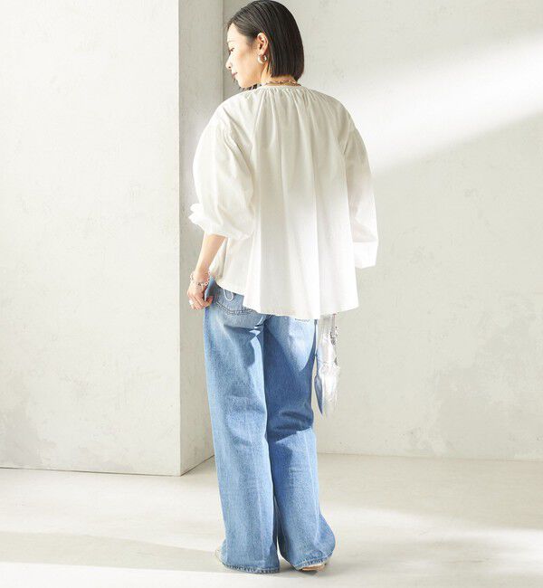 SHIPS for women「〈接触冷感 / 撥水加工〉TEXBRID(R) タフタ ギャザー 羽織 ブルゾン」|ブルゾン・スタジャン|