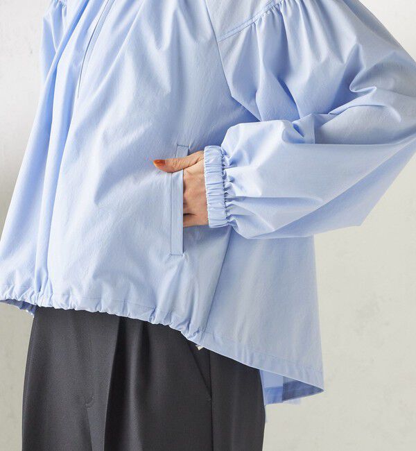 SHIPS for women「〈接触冷感 / 撥水加工〉TEXBRID(R) タフタ ギャザー 羽織 ブルゾン」|ブルゾン・スタジャン|