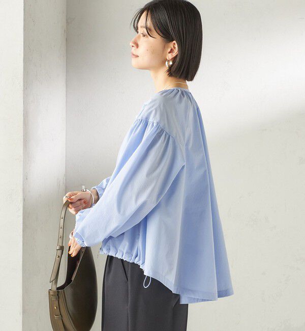 SHIPS for women「〈接触冷感 / 撥水加工〉TEXBRID(R) タフタ ギャザー 羽織 ブルゾン」|ブルゾン・スタジャン|