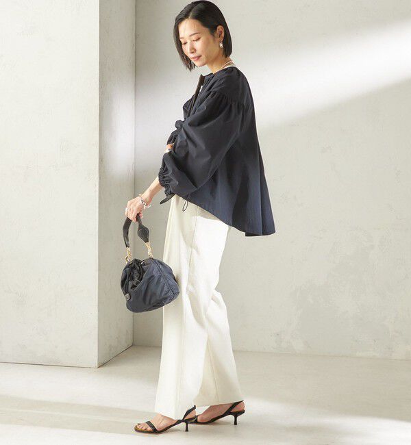 SHIPS for women「〈接触冷感 / 撥水加工〉TEXBRID(R) タフタ ギャザー 羽織 ブルゾン」|ブルゾン・スタジャン|