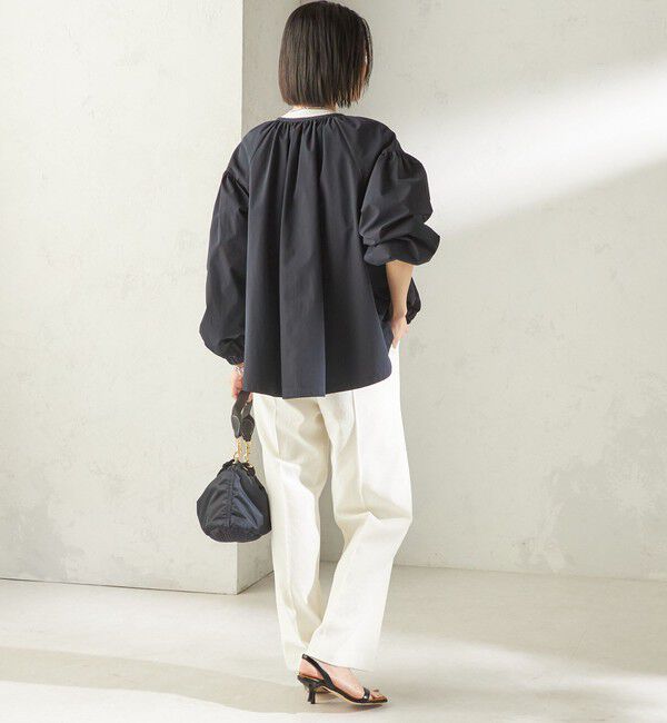 SHIPS for women「〈接触冷感 / 撥水加工〉TEXBRID(R) タフタ ギャザー 羽織 ブルゾン」|ブルゾン・スタジャン|