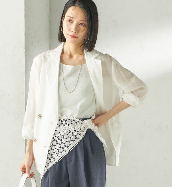 SHIPS for women「《一部予約》〈手洗い可能〉ラミー 4 ジャケット 26SS」|テーラードジャケット|