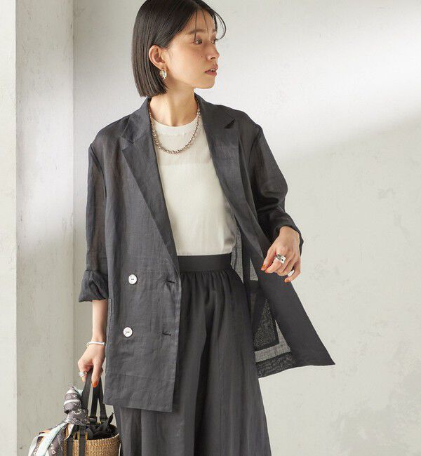 SHIPS for women「《一部予約》〈手洗い可能〉ラミー 4 ジャケット 26SS」|テーラードジャケット|