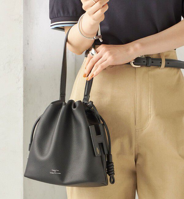 SHIPS for women「《一部追加予約》【WEB限定】George Cinq:DRAWSTRING BAG（S）」|ショルダー・メッセンジャー|ブラック