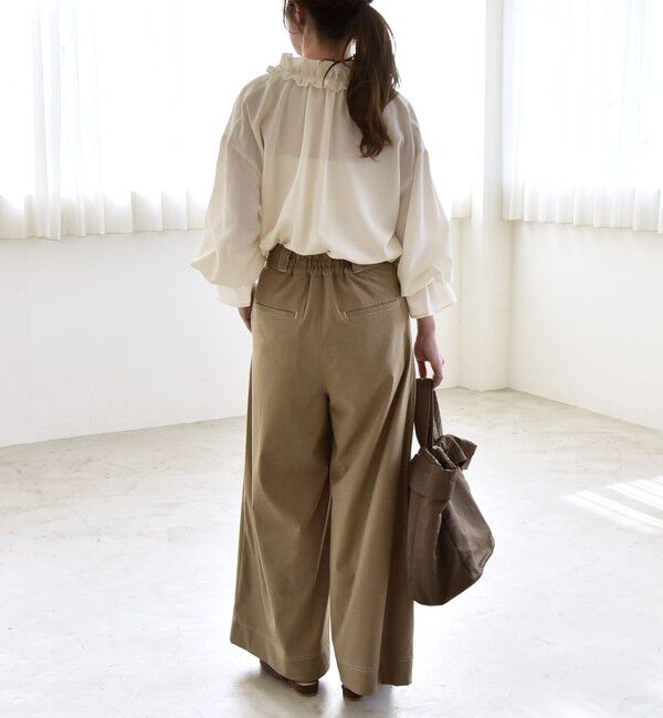 quaranciel「quaranciel:〈洗濯機可能〉ハイウエスト ワイド 2タック パンツ」|その他|