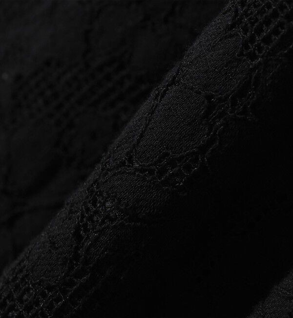 SHIPS any「《追加予約》SHIPS any:〈手洗い可能〉フラワー メッシュ レース タック セミフレア スカート」|スカート|