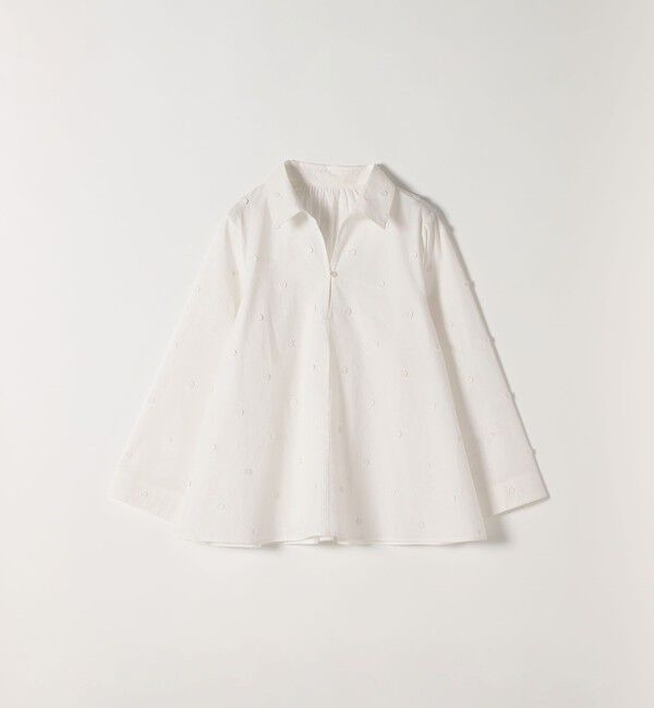 SHIPS any「SHIPS any:〈洗濯機可能〉フラワー モチーフ Aライン スキッパー シャツ ブラウス」|シャツ・ブラウス|