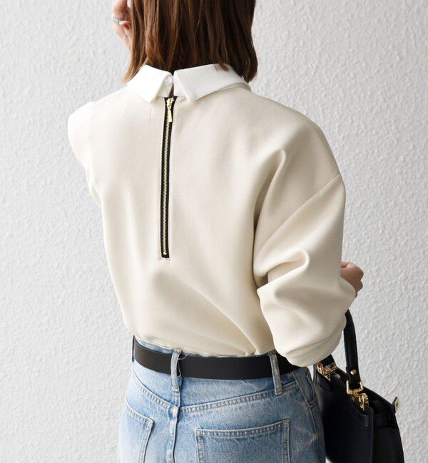 SHIPS any「SHIPS any:〈洗濯機可能〉ダンボール バイカラー プルオーバー」|Tシャツ・カットソー|