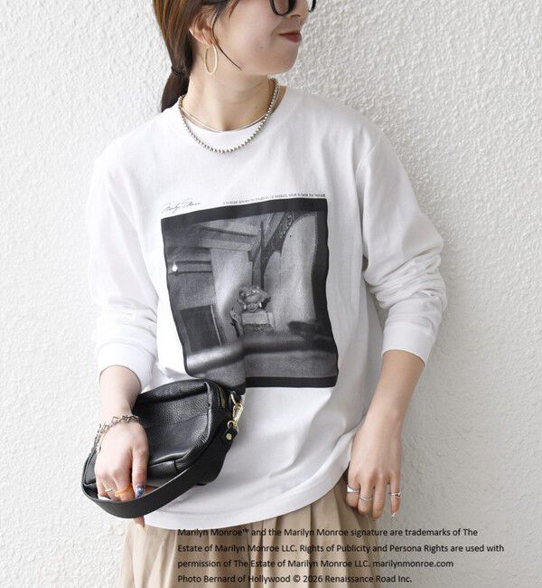 SHIPS any「GOOD ROCK SPEED:〈洗濯機可能〉MARILYN MONROE フォト プリント ロンTEE 26SS」|Tシャツ・カットソー|ホワイト系1