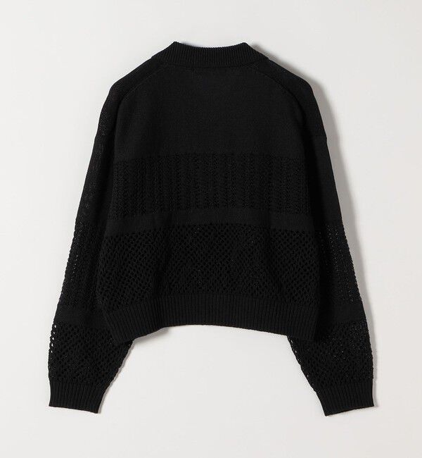 quaranciel「quaranciel:〈手洗い可能〉透かし編み 襟付き ニット カーディガン」|カーディガン|