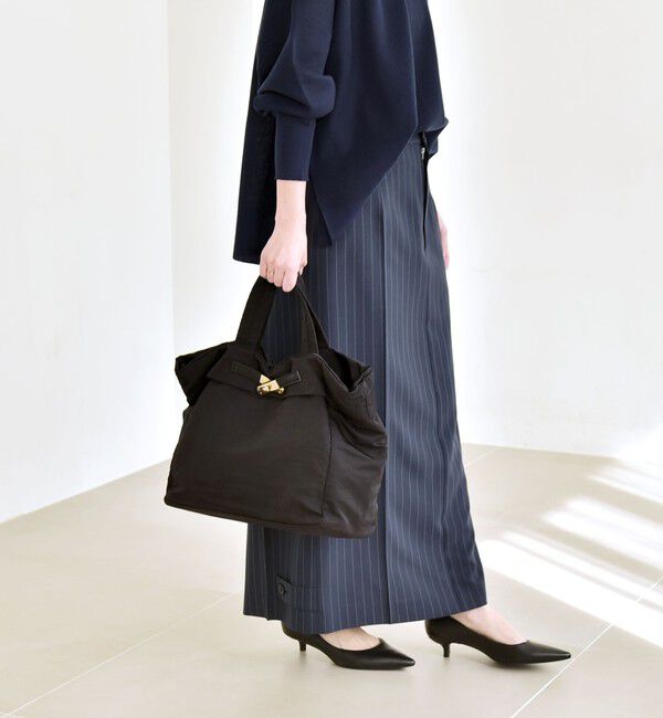 quaranciel「quaranciel:〈洗濯機可能〉ベルトデザイン Iライン スラックス スカート」|スカート|