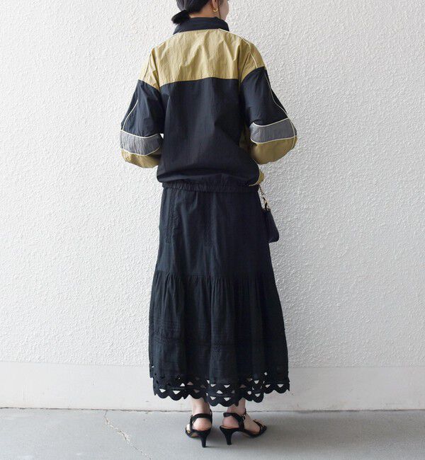 SHIPS any「SHIPS any:〈洗濯機可能〉ナイロン スタンドカラー 配色 ジップ ブルゾン」|ブルゾン・スタジャン|