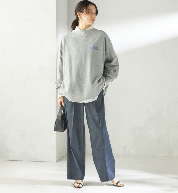 SHIPS for women「〈手洗い可能〉ヴィンテージ ライク デニム タック パンツ」|その他|