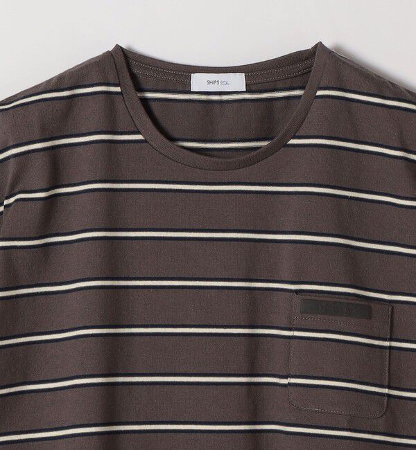 SHIPS any「SHIPS any:〈洗濯機可能〉マルチボーダー ワイド TEE」|Tシャツ・カットソー|