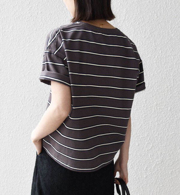 SHIPS any「SHIPS any:〈洗濯機可能〉マルチボーダー ワイド TEE」|Tシャツ・カットソー|